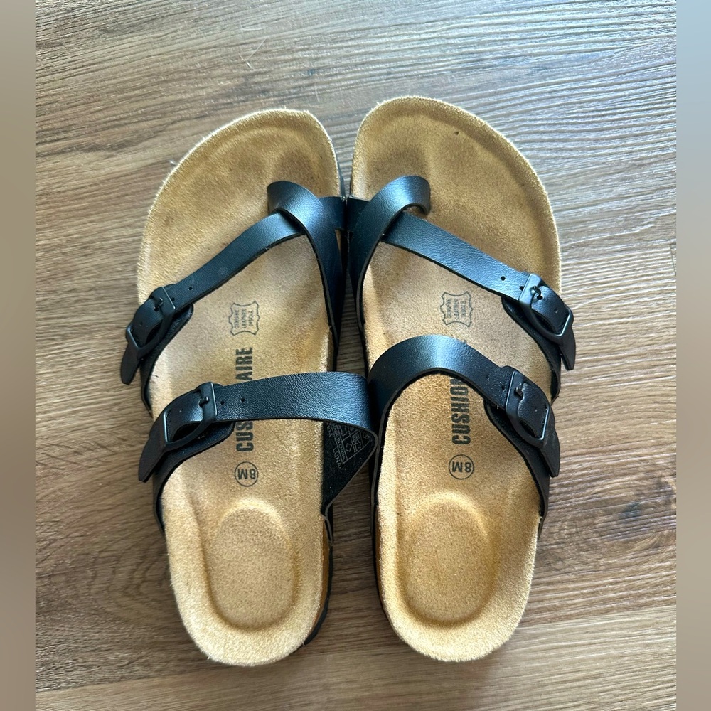 Cushionaire Black Luna Sandals